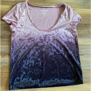 AMERICAN EAGLE VELVE OMBRE SHIRT